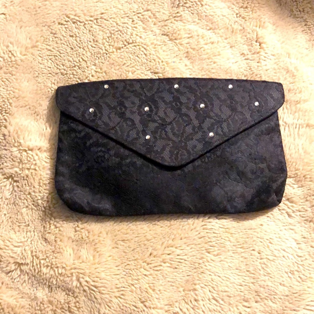 Black Lace Clutch